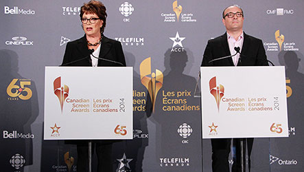 ;Academy of Canadian Cinema & Television announces 2014 award nominees;