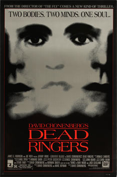 This poster for Dead Ringers was scanned from an original in the Northernstars Collection