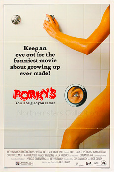 This poster for Porky's was scanned from an original in the Northernstars Collection.