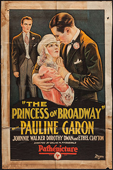 Pauline Garon, The Princess on Broadway, movie, poster, 